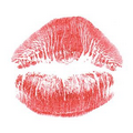Glitter Red Kiss Lips Temporary Tattoo